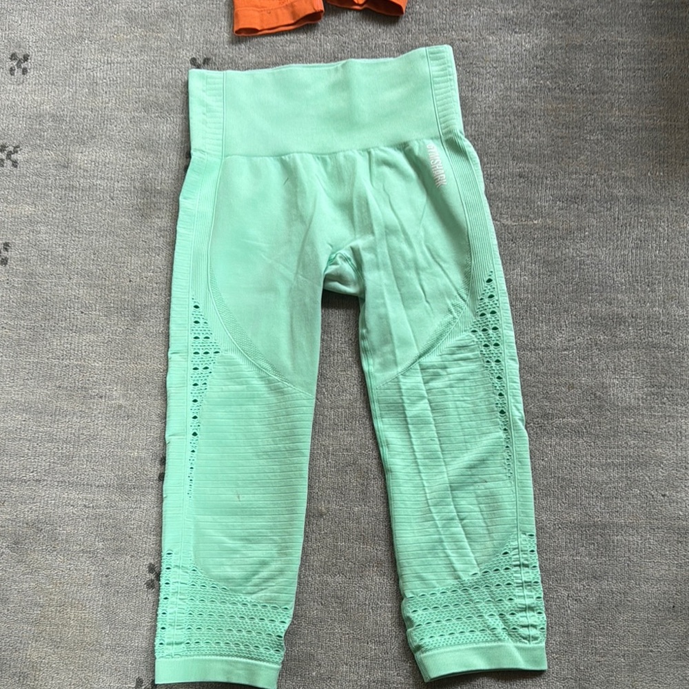 Active Wear Pants Set - Navy, Teal, Blue, Orange, Olive -4 GymShark & 1 Luluemon - Picture 5 of 7